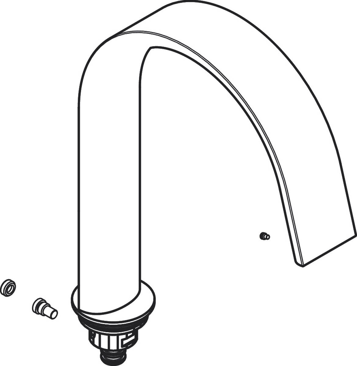 Bild von HANSGROHE Auslauf kpl. #94304670 - Mattschwarz
