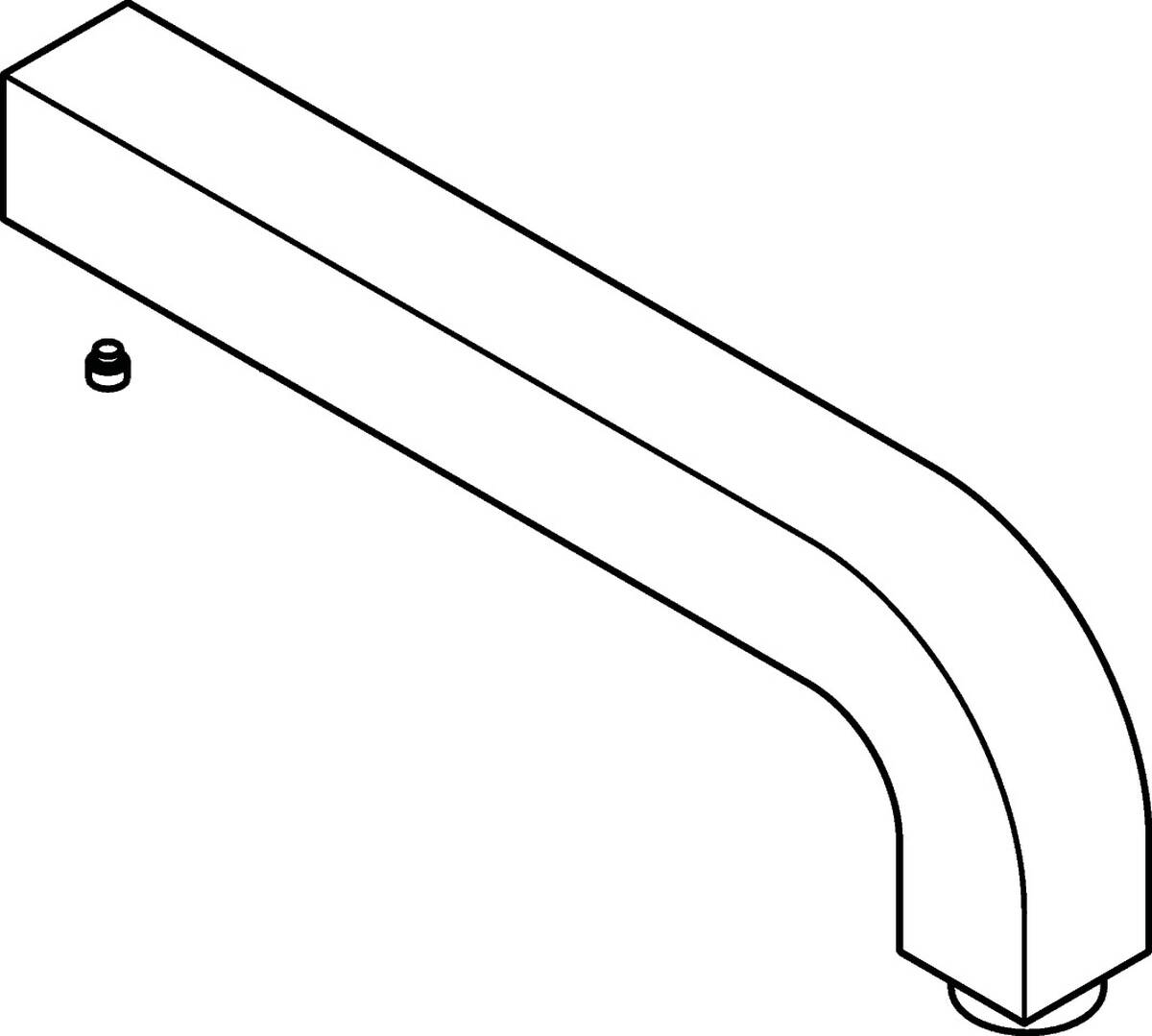 Bild von HANSGROHE Auslauf 220 mm #95948800 - Edelstahl Optic