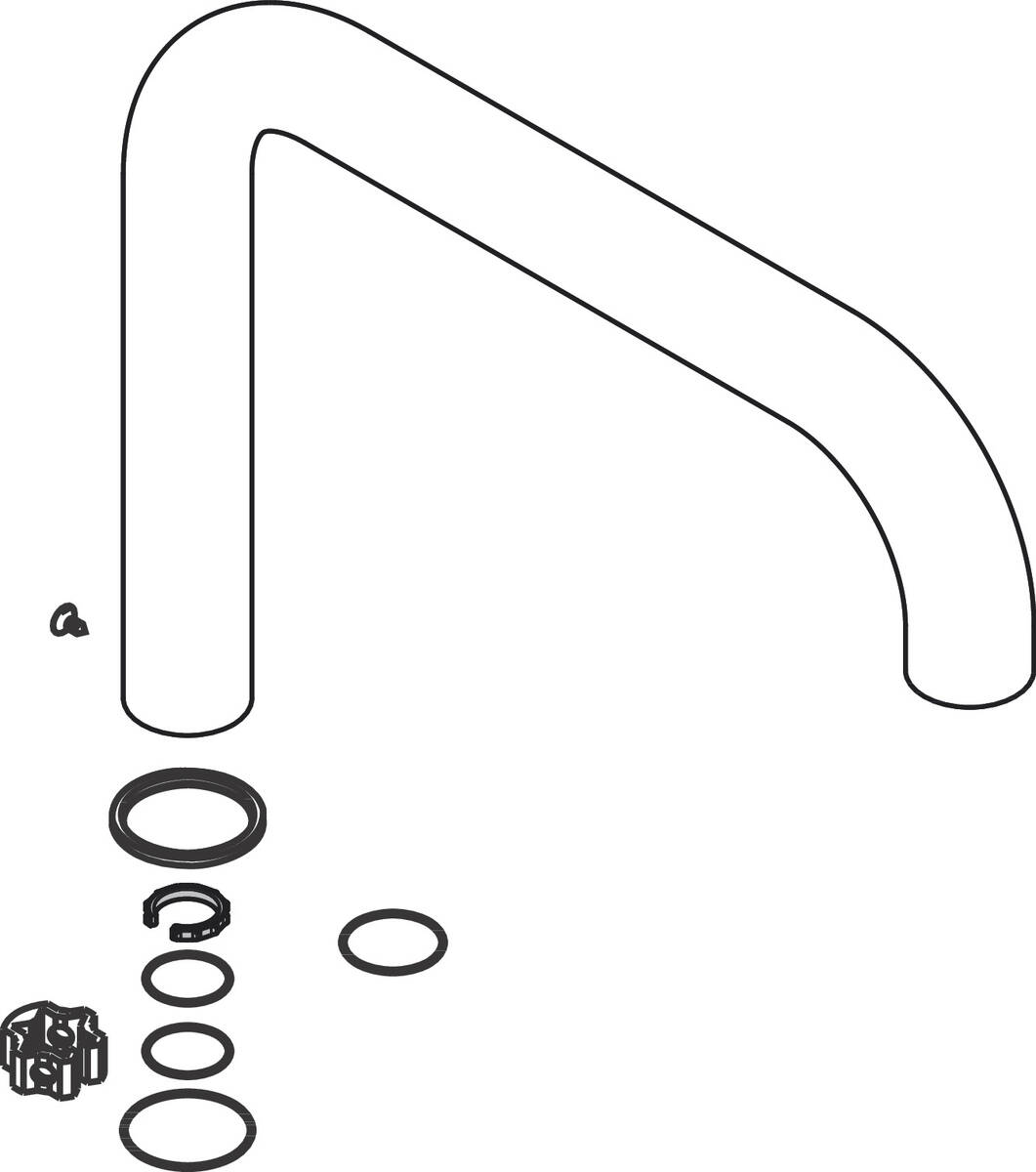 Bild von HANSGROHE Auslauf kpl. #96514000 - Chrom