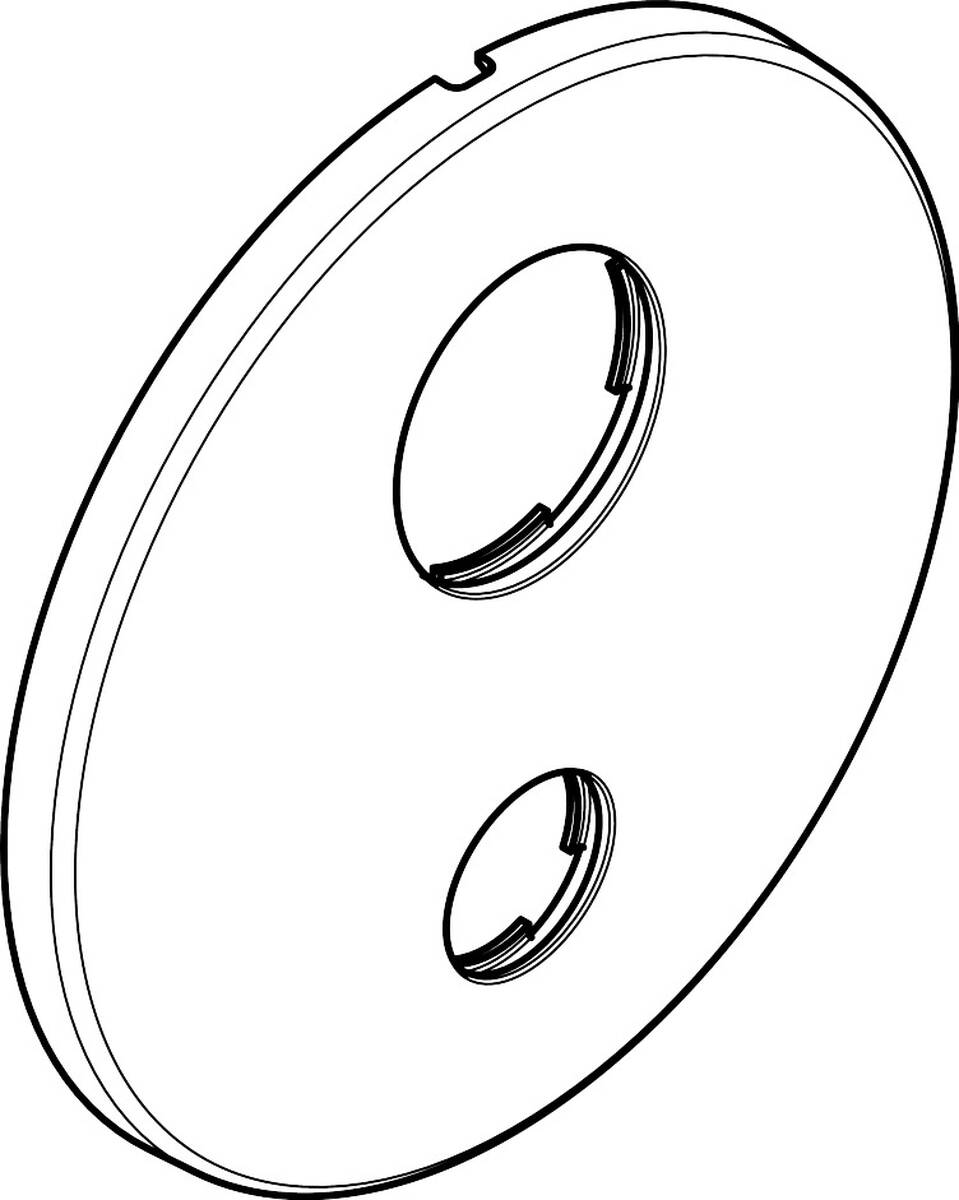 Bild von HANSGROHE Rosette für vertauschte Anschlüsse #97193800 - Edelstahl Optic