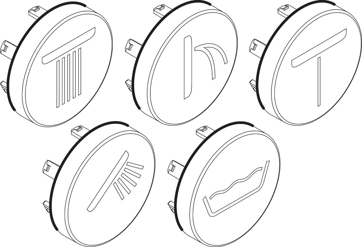 Picture of HANSGROHE Symbol set #98367670 - Matt black
