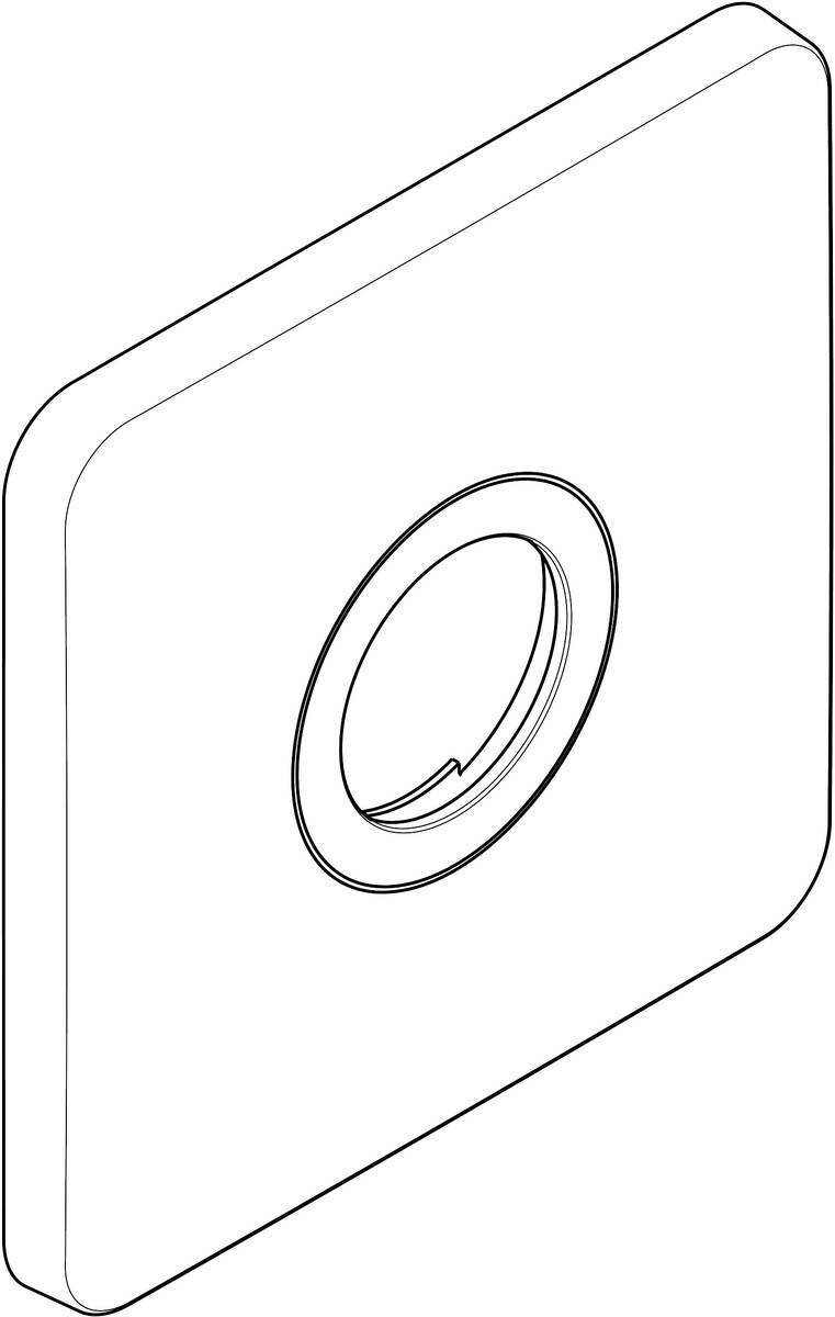 Bild von HANSGROHE Rosette 170 / 170 mm #92535300 - Polished Red Gold