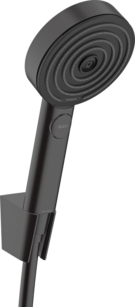 Picture of HANSGROHE Pulsify Select S Shower holder set 105 3jet Relaxation EcoSmart with shower hose 160 cm #24305670 - Matt Black
