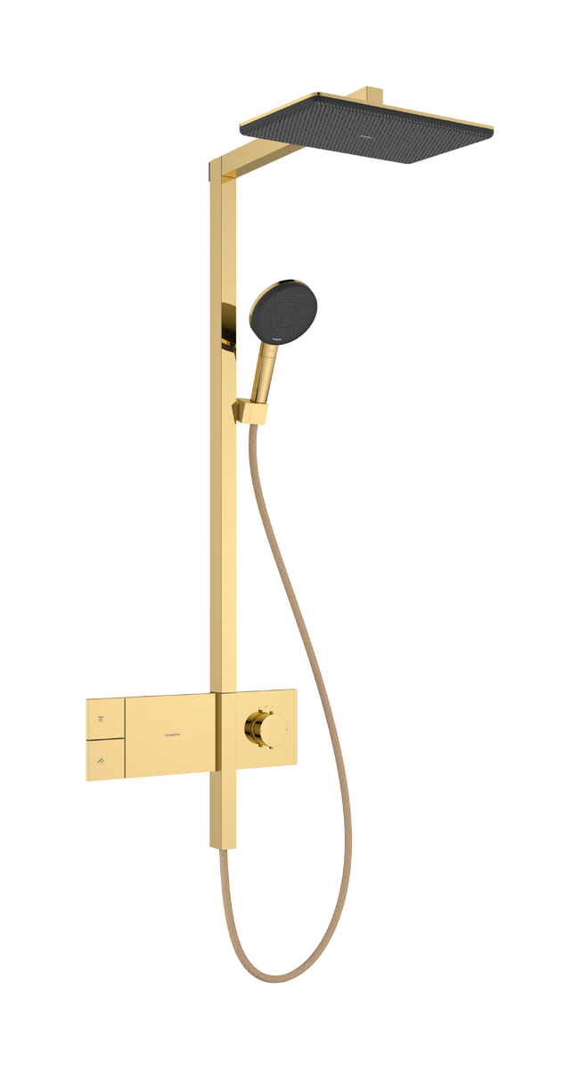 Bild von HANSGROHE Raindance Alive Q Showerpipe 210/340 1jet EcoSmart mit ShowerSelect Comfort #24581990 - Polished Gold Optic