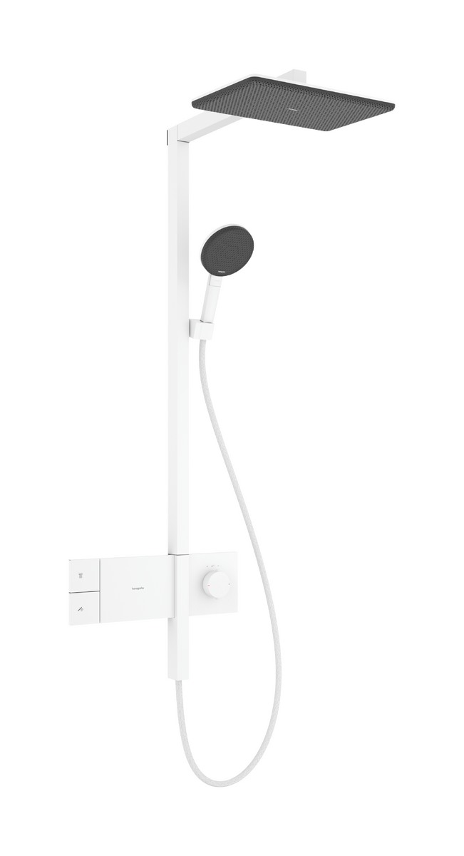 Bild von HANSGROHE Raindance Alive Q Showerpipe 210/340 1jet EcoSmart mit ShowerSelect Comfort #24581700 - Mattweiß