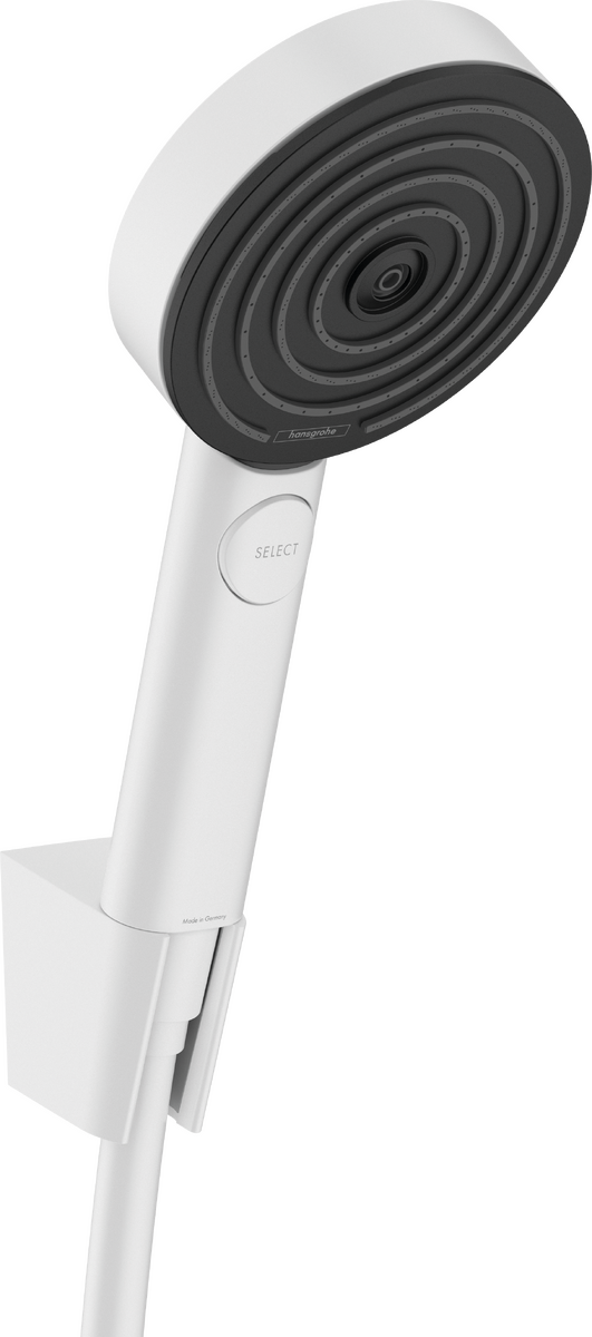 Bild von HANSGROHE Pulsify Select S Brausehalterset 105 3jet Relaxation EcoSmart mit Brauseschlauch 125 cm #24306700 - Mattweiß