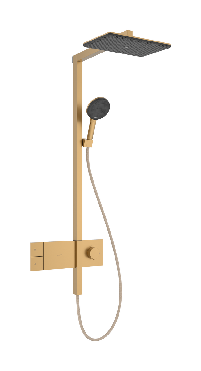 Bild von HANSGROHE Raindance Alive Q Showerpipe 210/340 1jet EcoSmart mit ShowerSelect Comfort #24581140 - Brushed Bronze