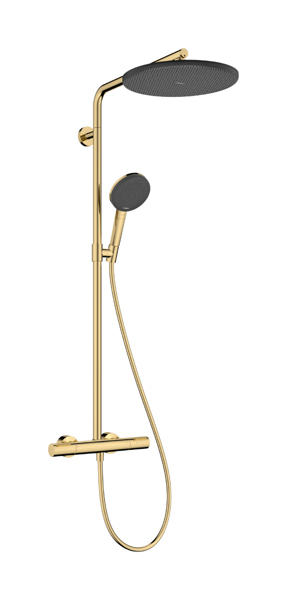 Bild von HANSGROHE Raindance Alive S Puro Showerpipe 300 1jet EcoSmart mit Ecostat Element #24593990 - Polished Gold Optic