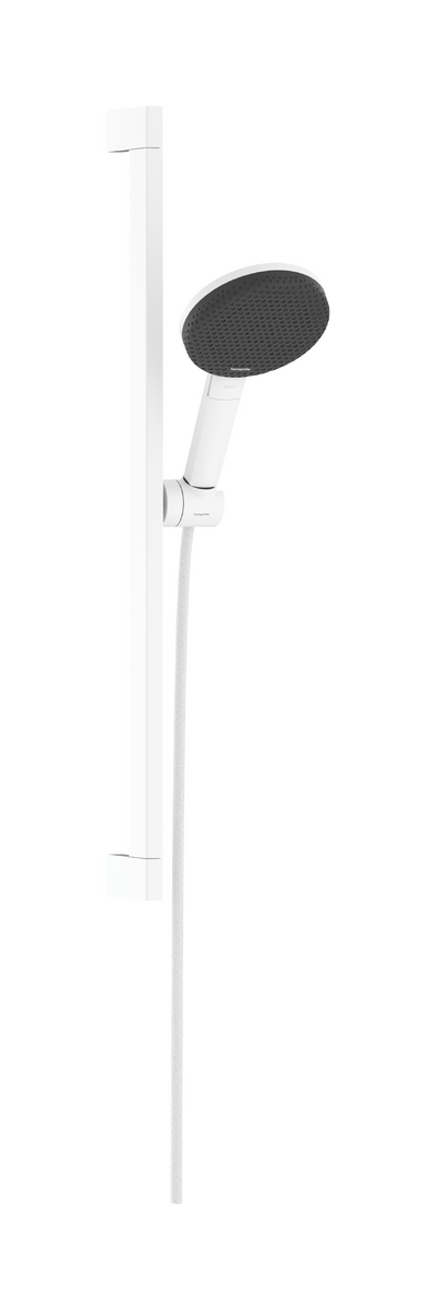 Bild von HANSGROHE Raindance Alive Select S Brauseset 125 3jet EcoSmart mit Brausestange Unica E Puro 65 cm und Easy Slide Brausehalter #24600700 - Mattweiß