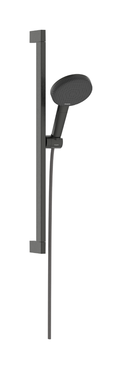 Bild von HANSGROHE Raindance Alive Select S Brauseset 125 3jet EcoSmart mit Brausestange Unica E Puro 65 cm und Easy Slide Brausehalter #24600340 - Brushed Black Chrome