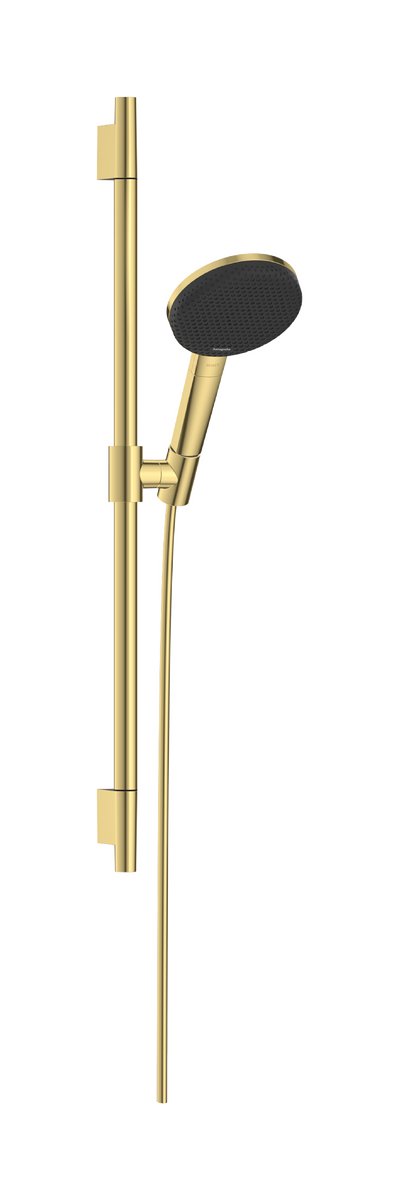Bild von HANSGROHE Raindance Alive Select S Brauseset 125 3jet EcoSmart mit Brausestange Unica S Puro 65 cm #24602990 - Polished Gold Optic