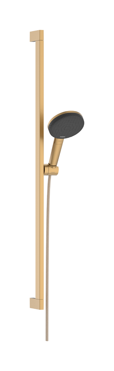 Bild von HANSGROHE Raindance Alive Select S Brauseset 125 3jet EcoSmart mit Brausestange Unica E Puro 90 cm und Easy Slide Brausehalter #24601140 - Brushed Bronze
