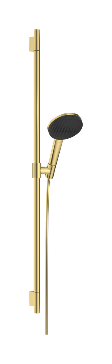 Bild von HANSGROHE Raindance Alive Select S Brauseset 125 3jet EcoSmart mit Brausestange Unica S Puro 90 cm #24603990 - Polished Gold Optic