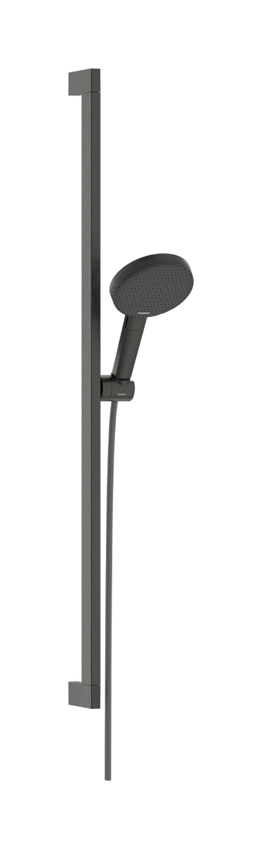 Bild von HANSGROHE Raindance Alive Select S Brauseset 125 3jet EcoSmart mit Brausestange Unica E Puro 90 cm und Easy Slide Brausehalter #24601340 - Brushed Black Chrome