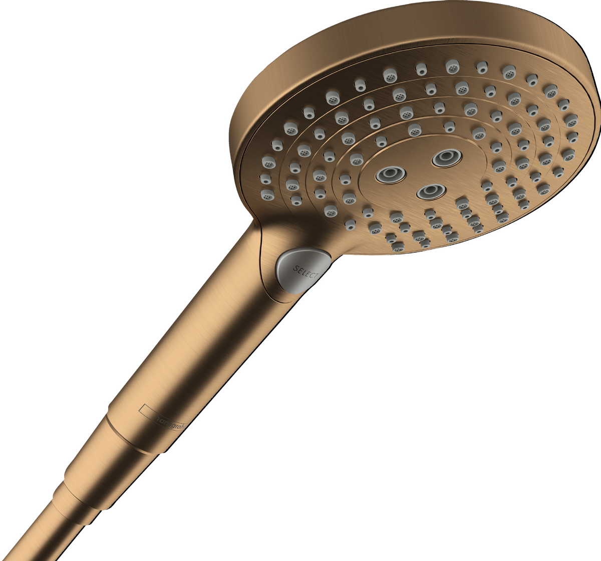 Bild von HANSGROHE Raindance Select S Handbrause 120 3jet PowderRain EcoSmart #26515140 - Brushed Bronze