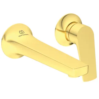 Picture of IDEAL STANDARD La Dolce Vita concealed wall-mounted basin mixer, 160mm projection #BD956A2 - Brushed Gold