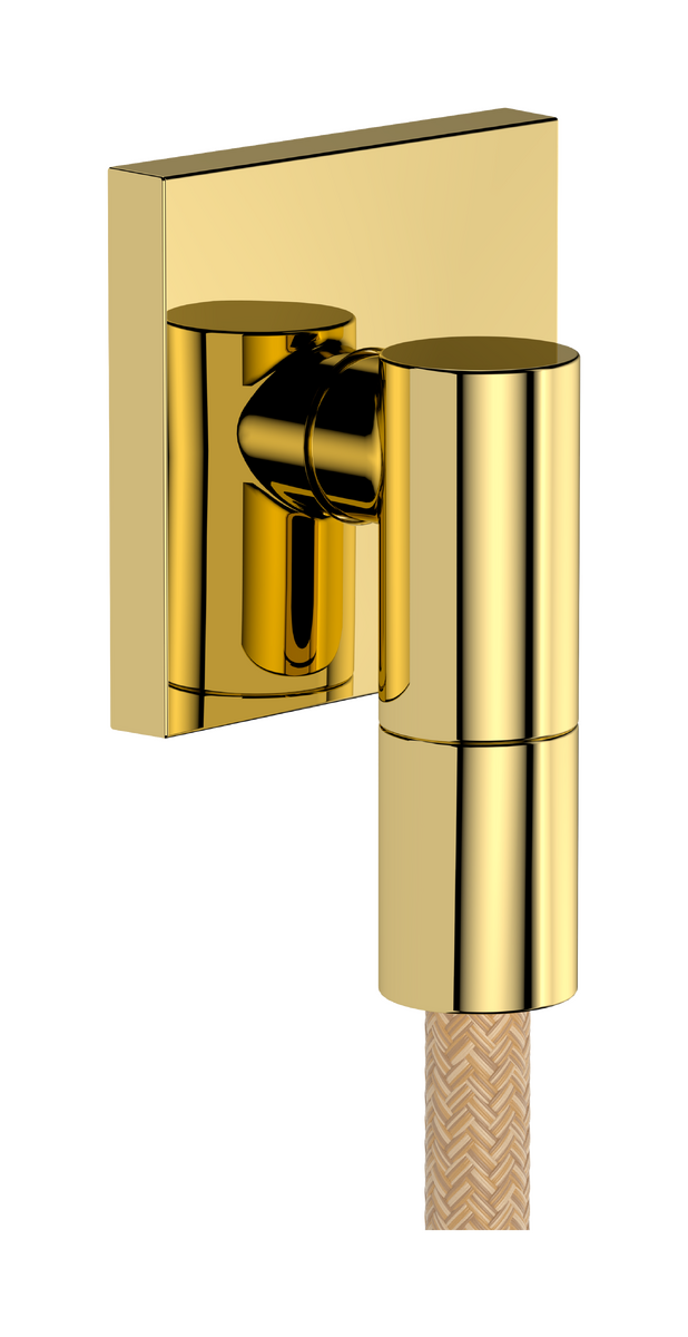 Bild von HANSGROHE FixFit Fine E Wandanschluss mit Rückflussverhinderer #28883990 - Polished Gold Optic