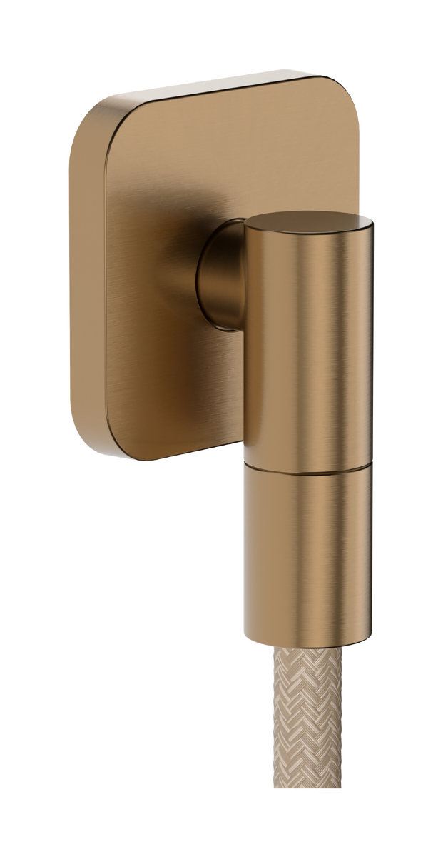 Bild von HANSGROHE FixFit Fine Q Wandanschluss mit Rückflussverhinderer #28884140 - Brushed Bronze