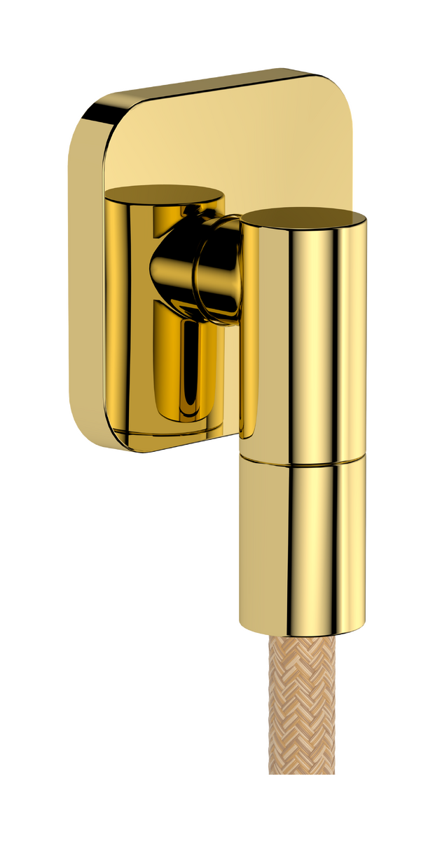 Bild von HANSGROHE FixFit Fine Q Wandanschluss mit Rückflussverhinderer #28884990 - Polished Gold Optic