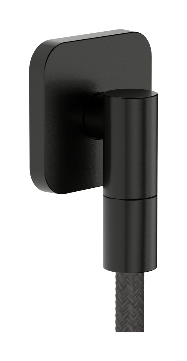 Bild von HANSGROHE FixFit Fine Q Wandanschluss mit Rückflussverhinderer #28884340 - Brushed Black Chrome