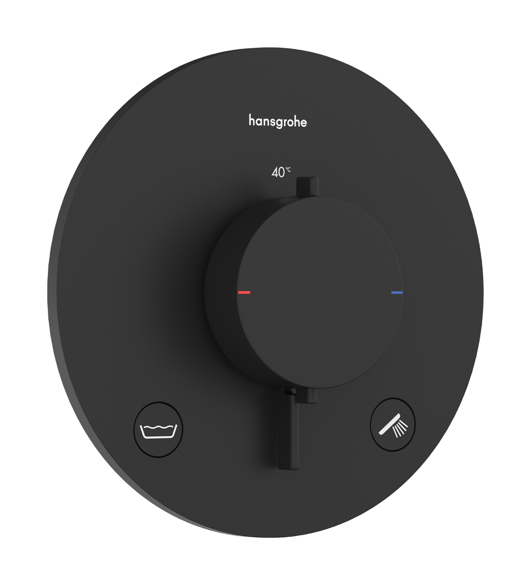 Obrázek HANSGROHE Ecostat Comfort S Termostat pod omítku pro 2 spotřebiče se zabudovanou bezpečnostní kombinací dle EN1717 #33718670 - matná černá