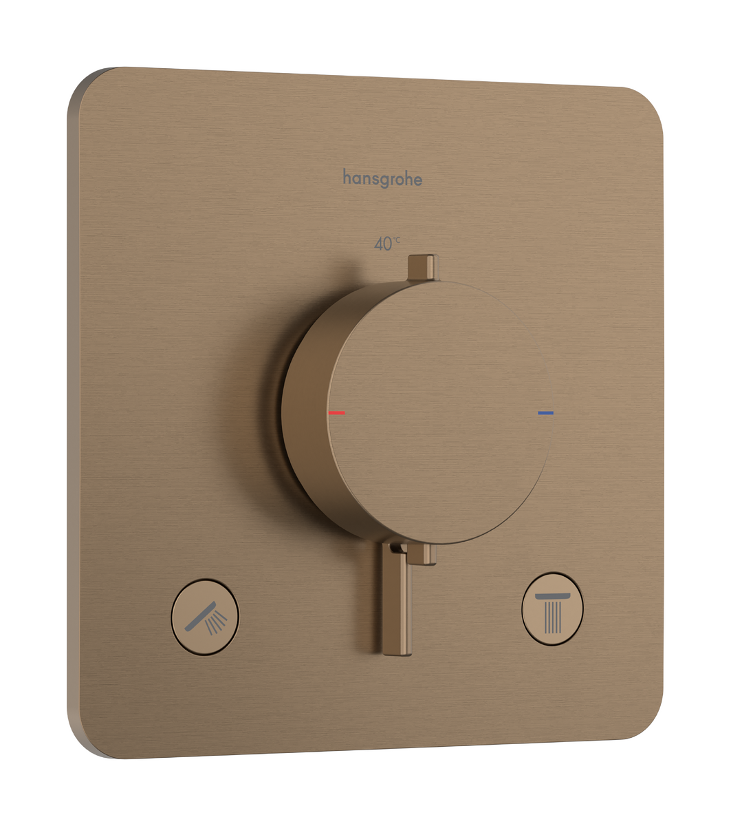 Bild von HANSGROHE Ecostat Comfort Q Thermostat Unterputz für 2 Verbraucher #33713140 - Brushed Bronze