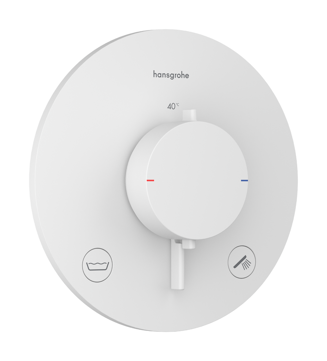 Obrázek HANSGROHE Ecostat Comfort S Termostat pod omítku pro 2 spotřebiče se zabudovanou bezpečnostní kombinací dle EN1717 #33718700 - matná bílá