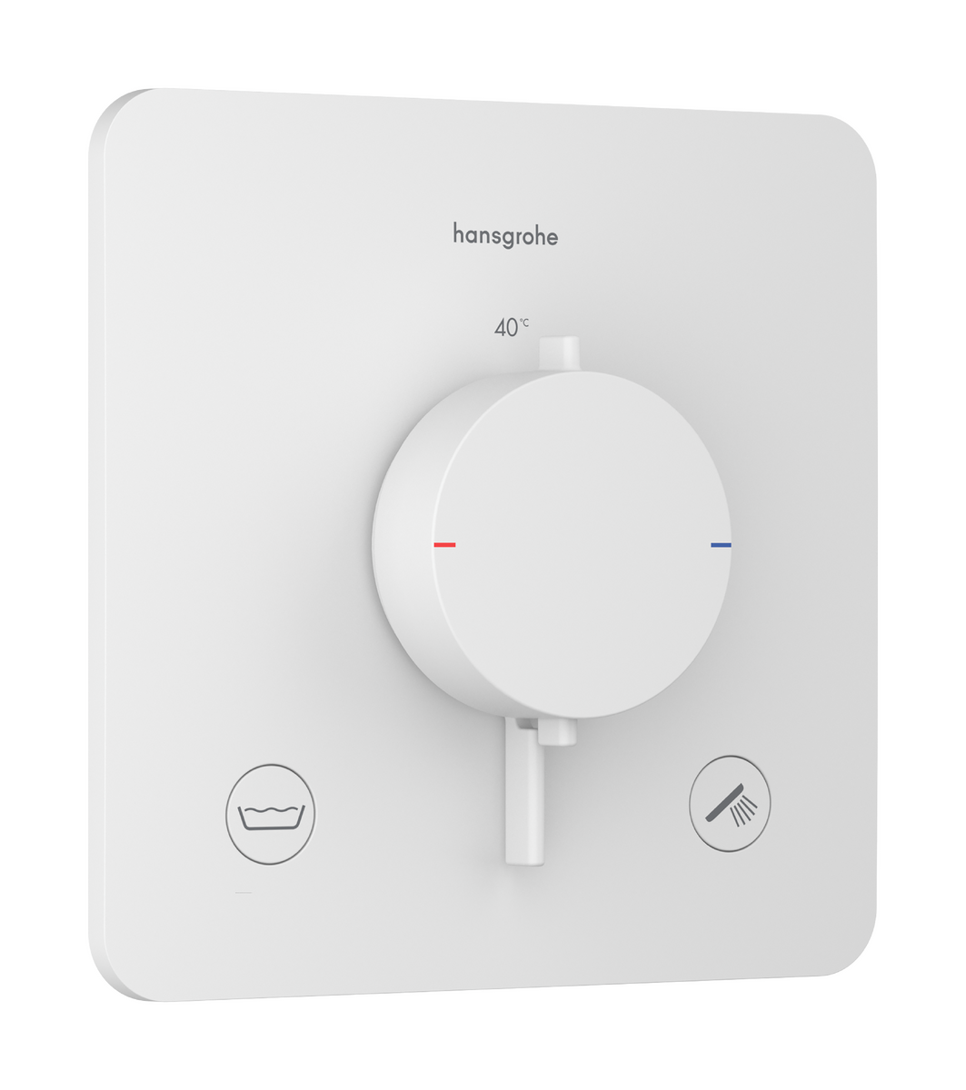 Bild von HANSGROHE Ecostat Comfort Q Thermostat Unterputz für 2 Verbraucher mit integrierter Sicherungskombination nach EN1717 #33717700 - Mattweiß