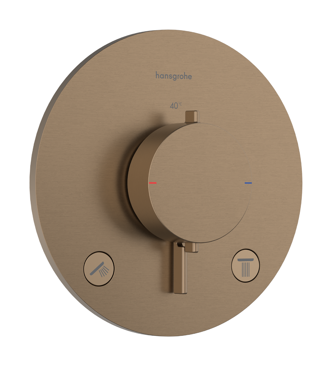 Bild von HANSGROHE Ecostat Comfort S Thermostat Unterputz für 2 Verbraucher #33715140 - Brushed Bronze
