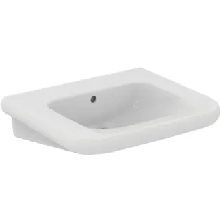 Picture of IDEAL STANDARD Contour 21+ washbasin 650x555mm, without tap hole, with overflow hole (round) #E3623HY - White (SmartGuard)