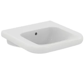 Picture of IDEAL STANDARD Contour 21+ washbasin 545x550mm, without tap hole, with overflow hole (round) #E3614HY - White (SmartGuard)