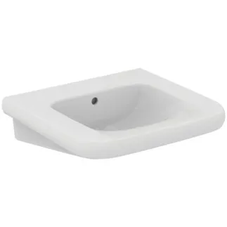 Picture of IDEAL STANDARD Contour 21+ washbasin 600x555mm, without tap hole, with overflow hole (round) #E3618HY - White (SmartGuard)