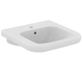 Picture of IDEAL STANDARD Contour 21+ washbasin 545x550mm, with 1 tap hole, with overflow hole (round) #E3613HY - White (SmartGuard)