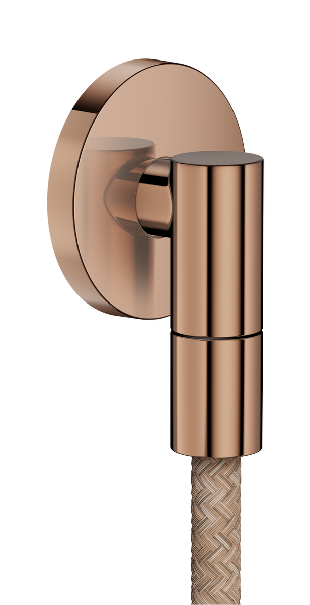 Bild von HANSGROHE AXOR Wall outlet Fine Wandanschluss rund #36737300 - Polished Red Gold