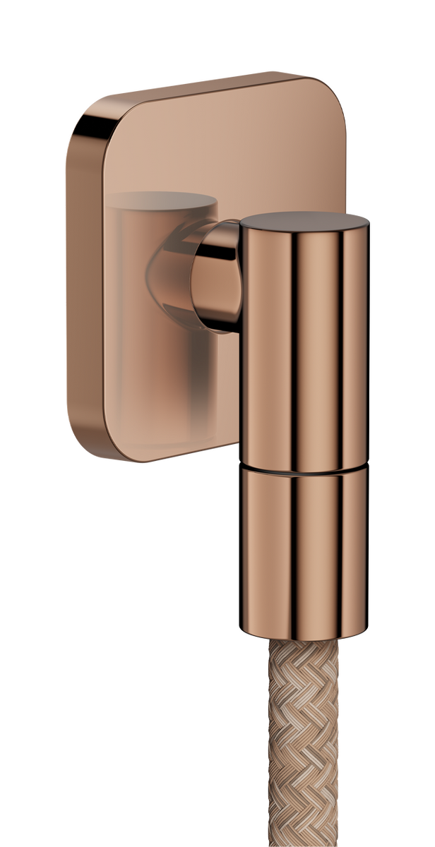 Bild von HANSGROHE AXOR Wall outlet Fine Wandanschluss softsquare #36739300 - Polished Red Gold
