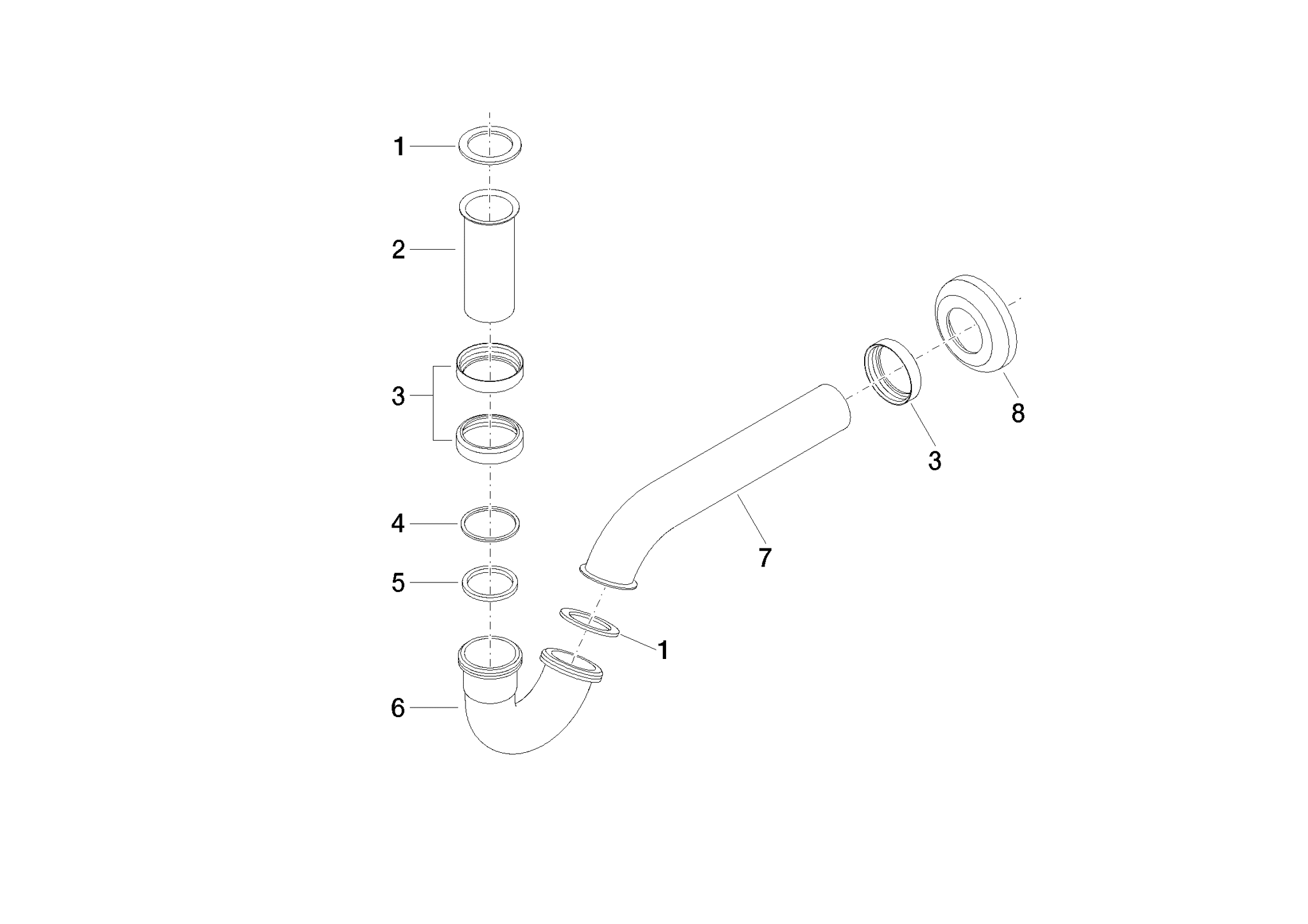 Bild von DORNBRACHT Bidet-Röhrengeruchverschluss 1 1/4" - Bronze gebürstet #10050970-42