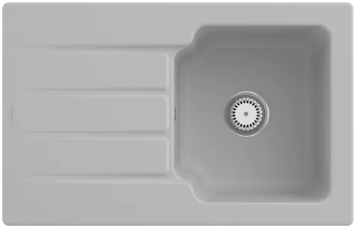 Bild von VILLEROY BOCH Architectura 45 Einbauspüle, inklusive Ablaufgarnitur mit Handbetätigung, aus Keramik, 800 x 510 mm, Steam CeramicPlus #334001SM