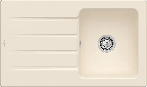 Bild von VILLEROY BOCH Architectura 50 Einbauspüle, inklusive Ablaufgarnitur mit Handbetätigung, aus Keramik, 860 x 510 mm, Ivory CeramicPlus #335001FU