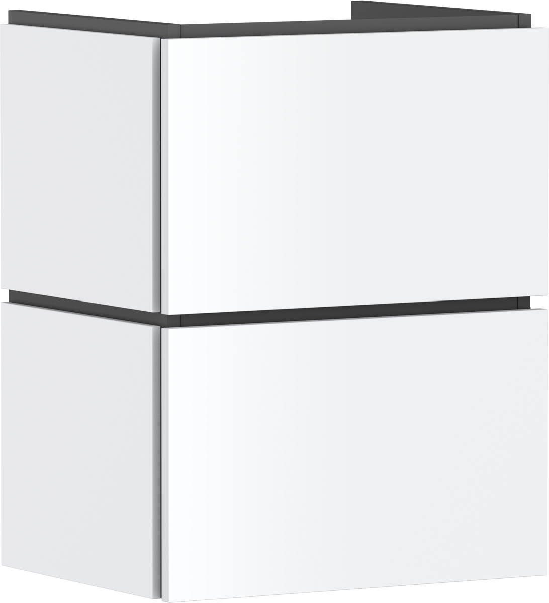 Picture of HANSGROHE Xilesa E Vanity unit 480/380 with 2 drawers PushOpen for handrinse basin #54290700 - Matt White