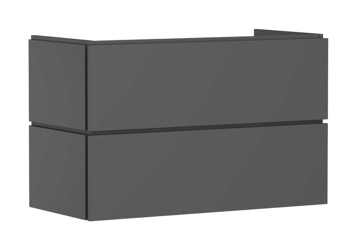 Picture of HANSGROHE Xilesa E Vanity unit 980/470 with 2 drawers PushOpen for wash basin #54297760 - Slate Matt Grey
