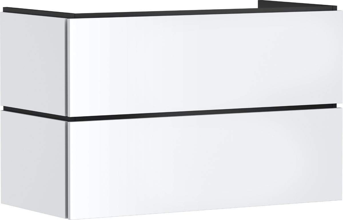 Picture of HANSGROHE Xilesa E Vanity unit 980/470 with 2 drawers PushOpen for wash basin #54297700 - Matt White