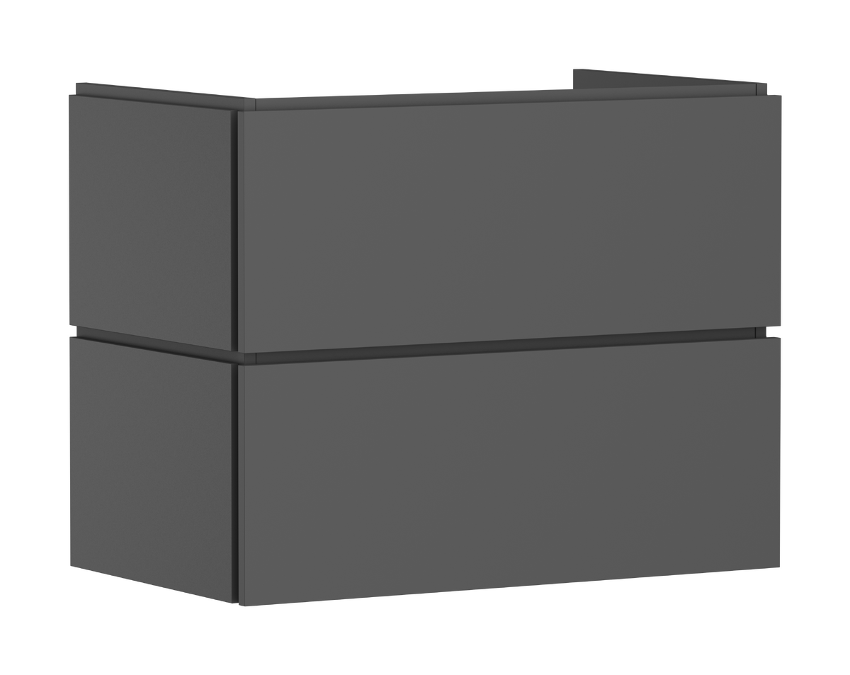Picture of HANSGROHE Xilesa E Vanity unit 780/470 with 2 drawers PushOpen for wash basin #54296760 - Slate Matt Grey