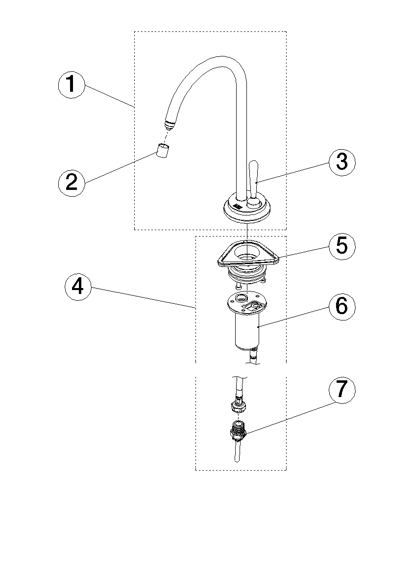 Bild von DORNBRACHT VAIA COLD WATER DISPENSER - Platin gebürstet #17872809-06