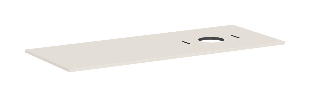 Bild von HANSGROHE Xilesa E Konsole 1375/550 mit Ausschnitt rechts für Aufsatzwaschtisch ohne Hahnloch #54279780 - Sandbeige Matt