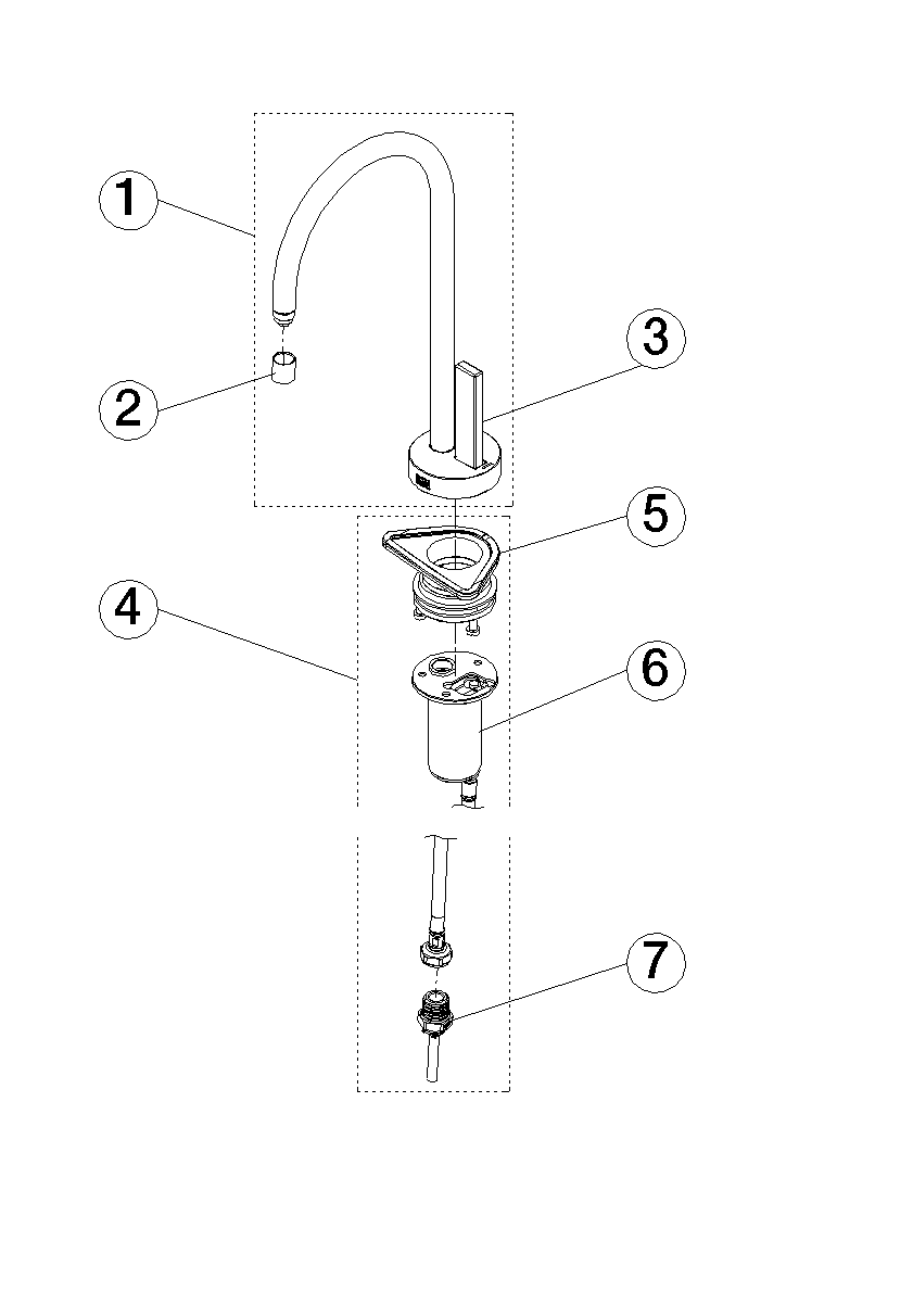 Bild von DORNBRACHT TARA ULTRA COLD WATER DISPENSER - Chrom gebürstet (Edelstahl-Look) #17872875-93