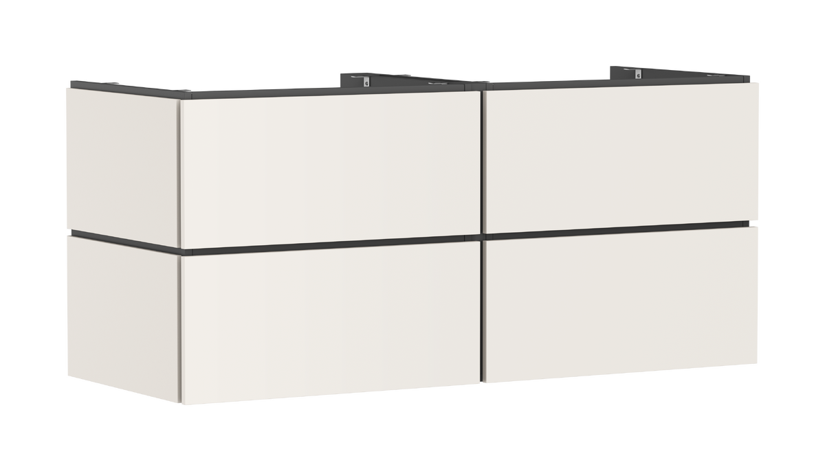 Obrázek HANSGROHE Xilesa E Skříňka pod umyvadlo 1375/550 se 4 zásuvkami, pro desky pod umyvadlovou mísu/zápustné umyvadlo #54305780 - písková matná béžová