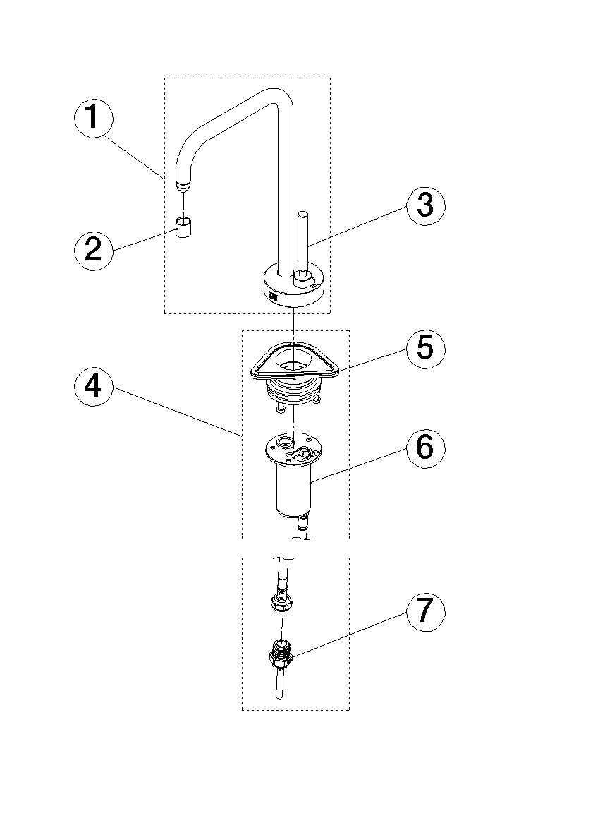 Bild von DORNBRACHT META SQUARE COLD WATER DISPENSER - Messing gebürstet (23kt Gold) #17872861-28