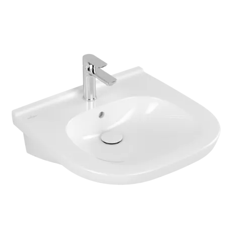 Picture of VILLEROY BOCH ViCare Washbasin ViCare, 555 x 540 x 195 mm, White Alpin AntiBac CeramicPlus, with overflow #411955T2