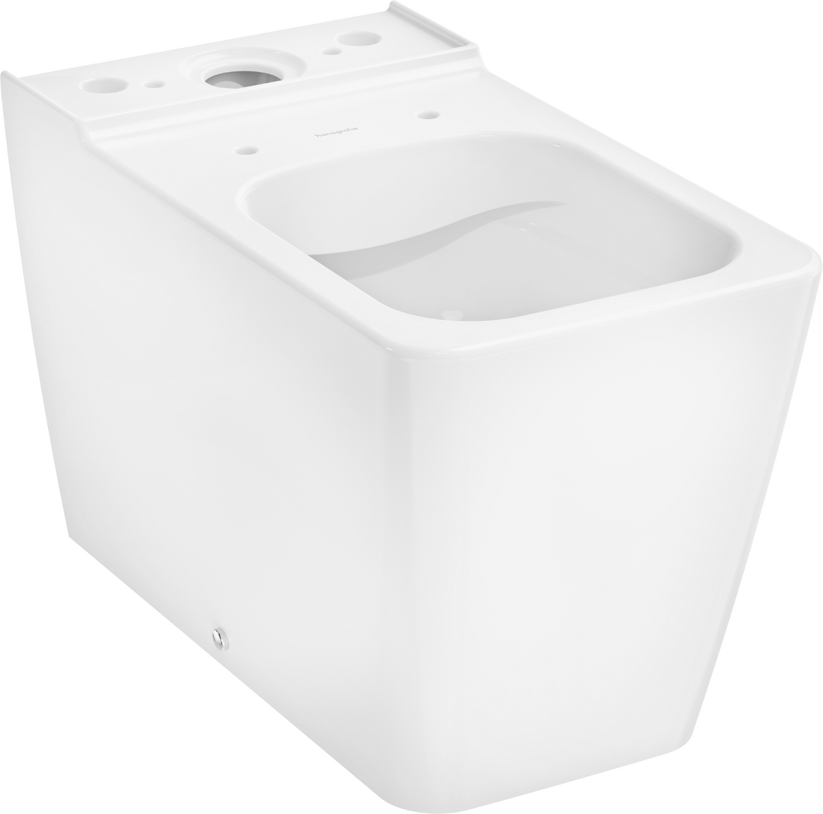 Picture of HANSGROHE EluPura Q Floorstanding WC close coupled 650 back to wall with horizontal/vertical outlet AquaFall Flush, HygieneEffect #62036450 - White