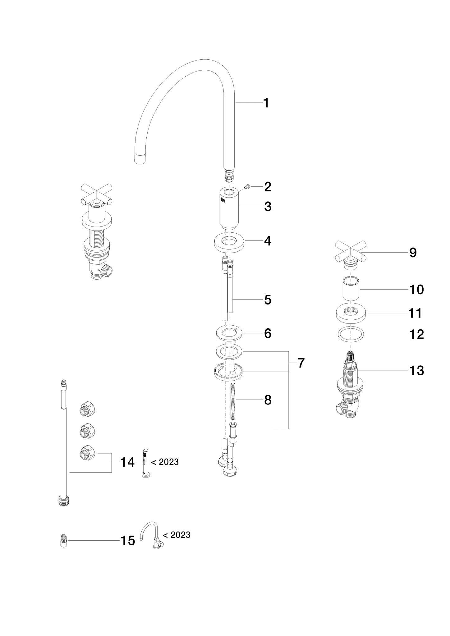 Bild von DORNBRACHT TARA Dreilochbatterie - Platin gebürstet #20816892-06